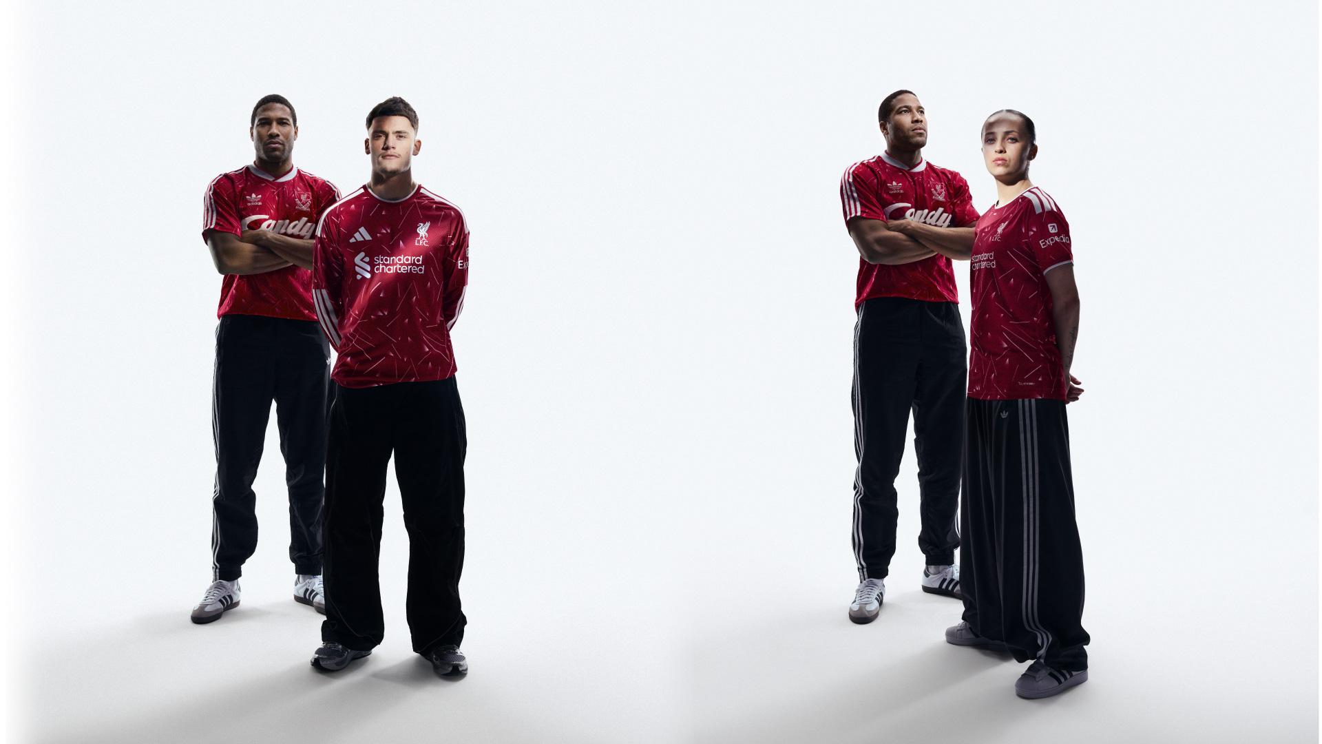 SELECTED FRAMES from Liverpool FC 90's kit launch