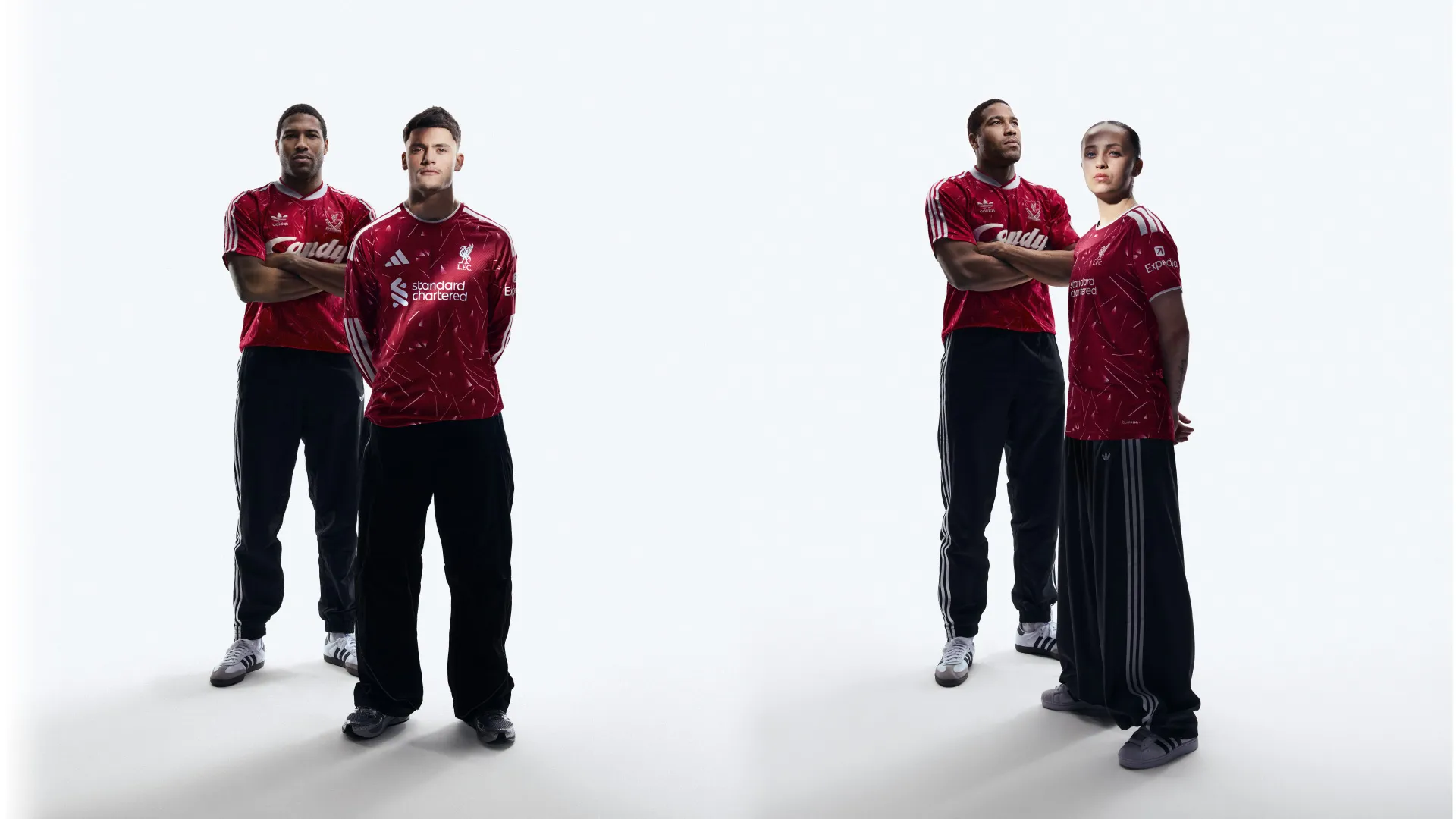 SELECTED FRAMES from Liverpool FC 90's kit launch